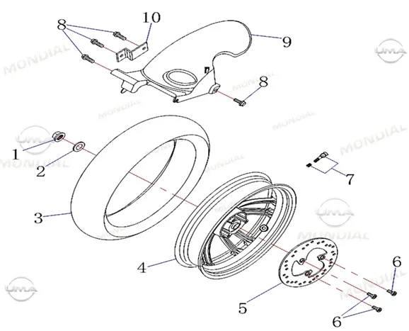 MONDIAL 125 PROSTREET ARKA FREN HIDROLIK KUTUSU VE LEVYE