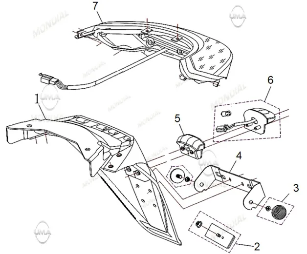 MONDIAL 125 PROSTREET PLAKA LAMBASI ALT KAPAK