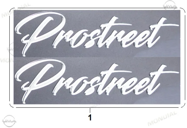 MONDIAL 125 PROSTREET ETIKET (YAN KARENAJ)