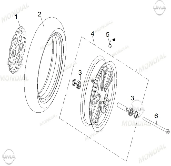 MONDIAL 125 RESSIVO i DIS LASTIK (110/70-13) (TUBELESS)