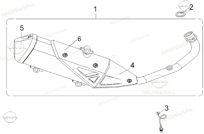MONDIAL 125 RESSIVO i EGZOZ DEKOR KAPAGI ON
