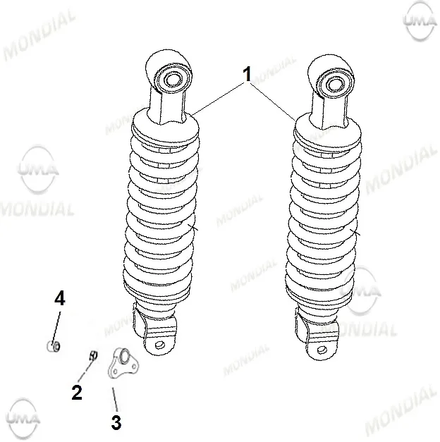 MONDIAL 125 RESSIVO i ARKA AMORTISOR BAGLANTI BRAKETI SOL