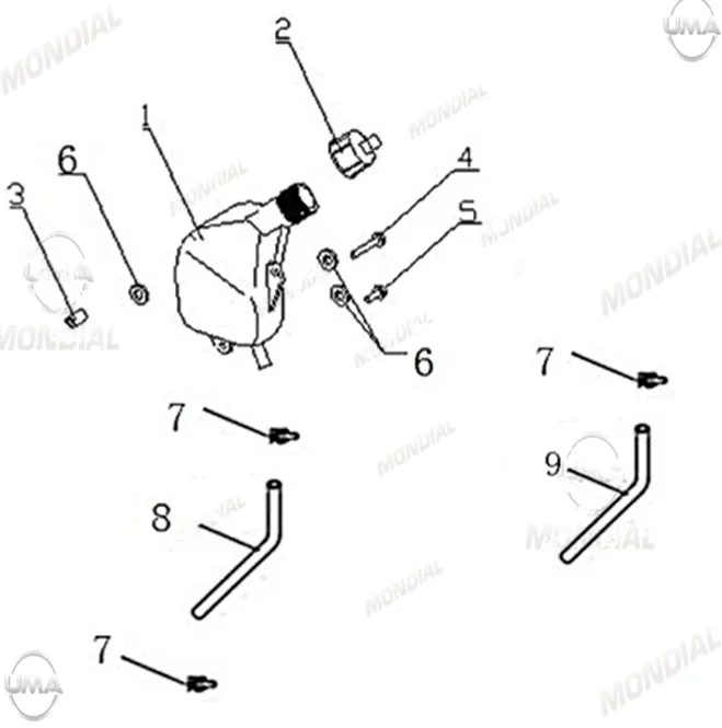 MONDIAL 125 RESSIVO i RADYATOR SU HAZNESI