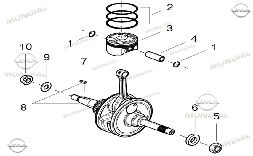 MONDIAL 125 VELOMAX PISTON