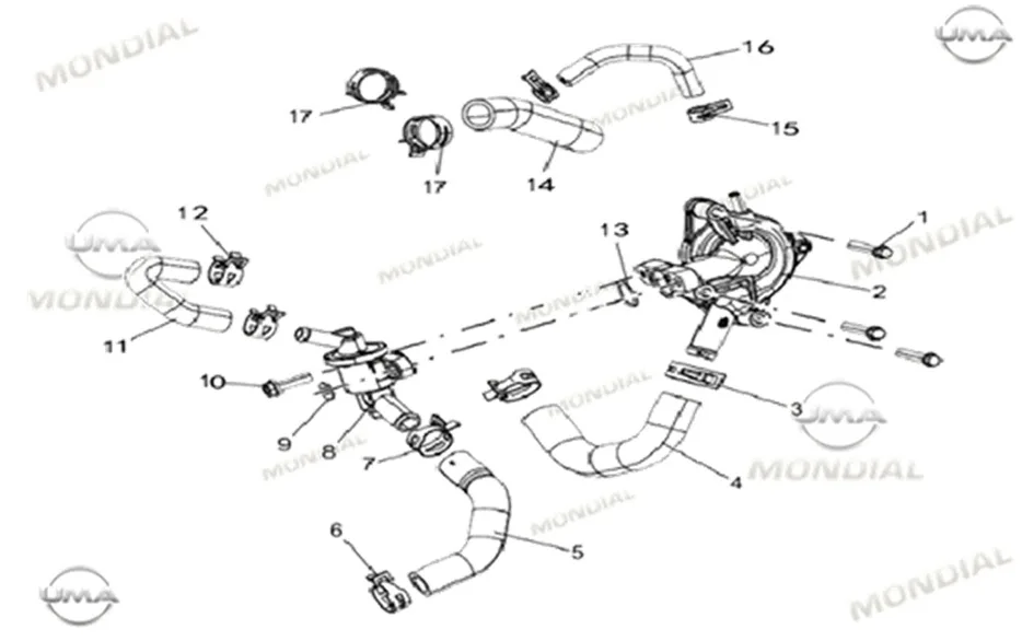 MONDIAL 125 VELOMAX DEVIR DAIM POMPASI CIKIS BORUSU