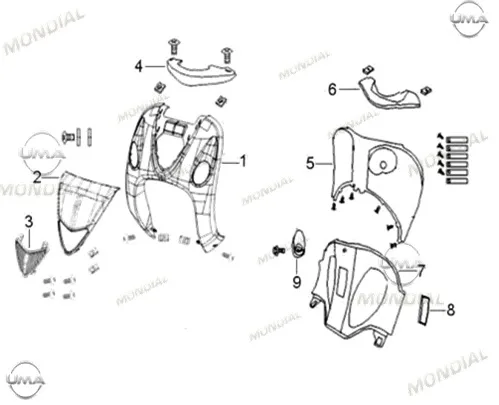 MONDIAL 125 ZNU ON PANEL DEKORATIF KAPAK