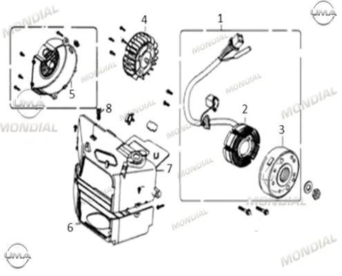 MONDIAL 125 ZNU I ALTERNATOR KOMPLE