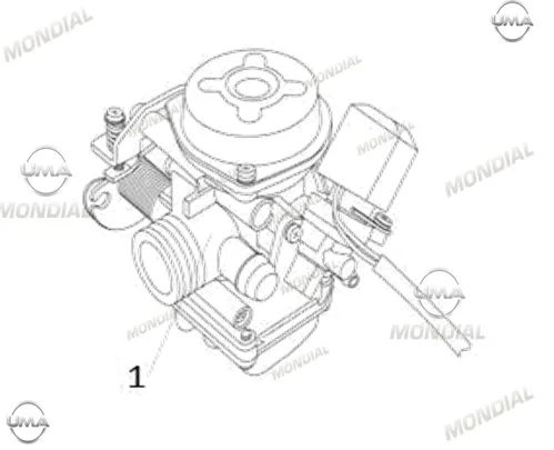 MONDIAL 50 BEESTREET KARBURATOR KOMPLE