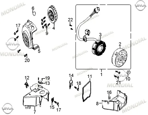 MONDIAL 50 ZNU ec STATOR