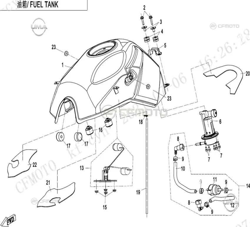 CFMOTO 650MT BENZIN DEPO SAMANDIRASI (2022)