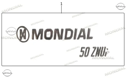 MONDIAL 50ZNU i ETIKET SETI KOMPLE (EFI)