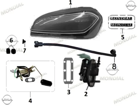 MONDIAL 100 UAG i_22 BENZIN DEPOSU (KIRMIZI)