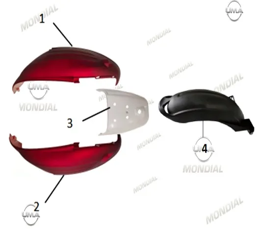 MONDIAL TURISMO 50 SELE ALTI YAN KARENAJ SAG (TURKUAZ)
