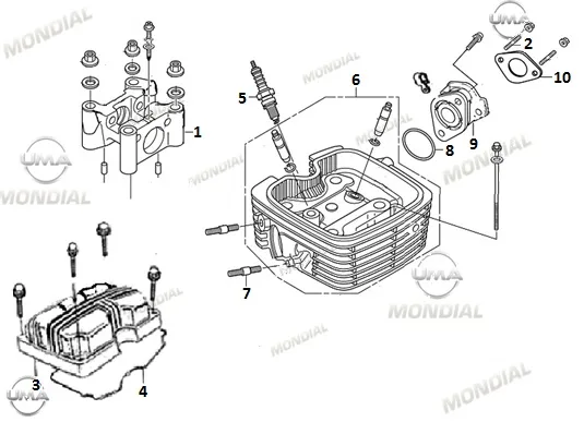 MONDIAL 110 UCG KARBURATOR MANIFOLT CONTASI
