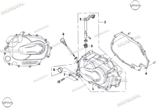MONDIAL 110 UCG KRANK KUTUSU SAG KAPAK CONTASI