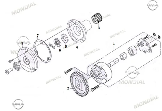 MONDIAL 110 UCG YAG POMPASI ROTOR UST KAPAGI
