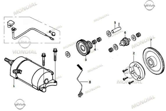 MONDIAL 110 UCG MARS PEDALI