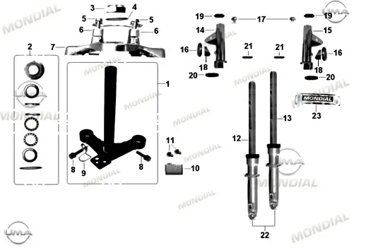 MONDIAL 110 UCG FAR BAGLANTI BRAKETI SAG