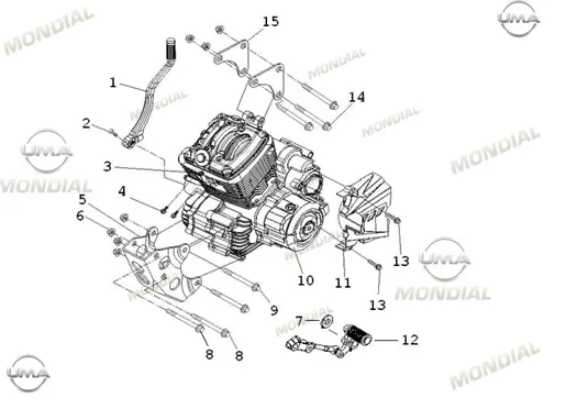 MONDIAL 125 MH DRIFT MOTOR BAGLANTI BRAKETI YAN