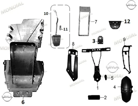 MONDIAL 150 Z-ONE PLAKA DAYANMA TAKOZU