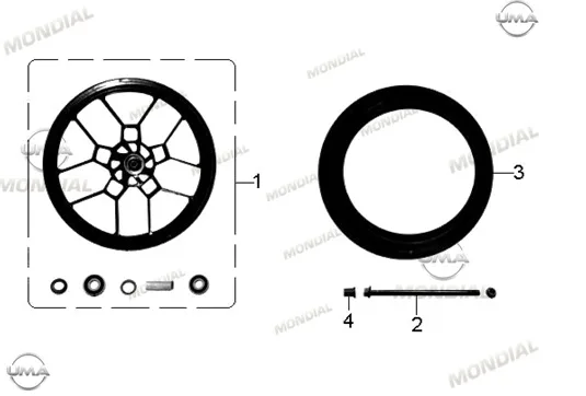 MONDIAL 150 Z-ONE ON JANT - CELIK (2.15X17")