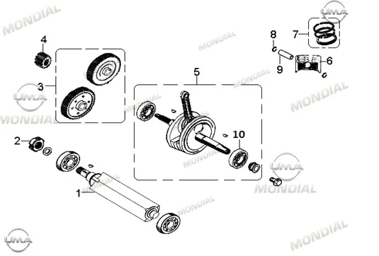 MONDIAL 180 Z-ONE S PISTON PIMI