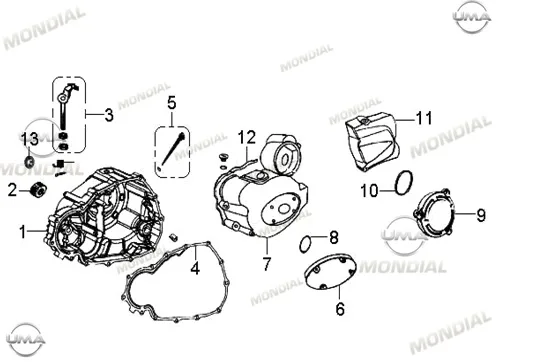 MONDIAL 180 Z-ONE S KRANK KUTUSU SOL ARKA KAPAK