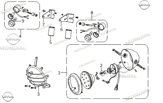 MONDIAL BUCANNER 250I FAR BAGLANTI BRAKETI BURCU