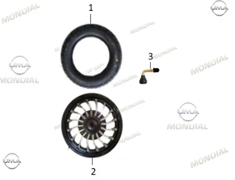MONDIAL TURISMO 50 ARKA JANT - CELIK (2.15X10