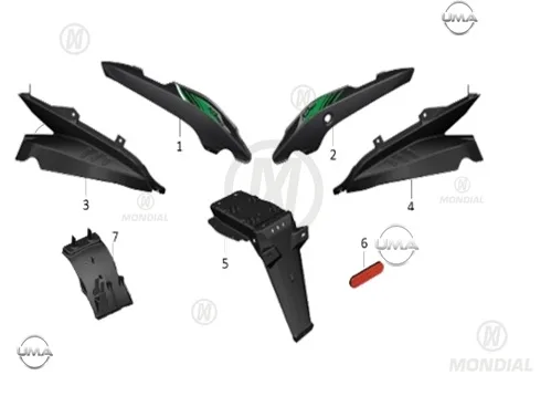 MONDIAL KD 125 F SELE ALTI YAN KARENAJ SAG ALT