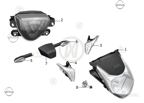 MONDIAL KD 125 F ON SOL SINYAL KOMPLE