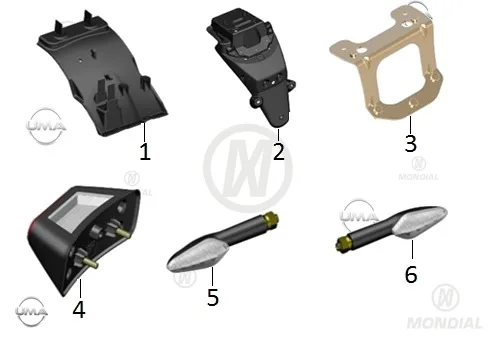 MONDIAL VULTURE 125 İ ARKA CAMURLUK BRAKETI