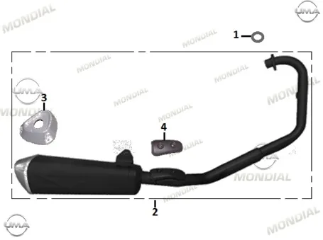 MONDIAL Z-ONE i_20 EGZOZ BORUSU KORUMA KAPAGI