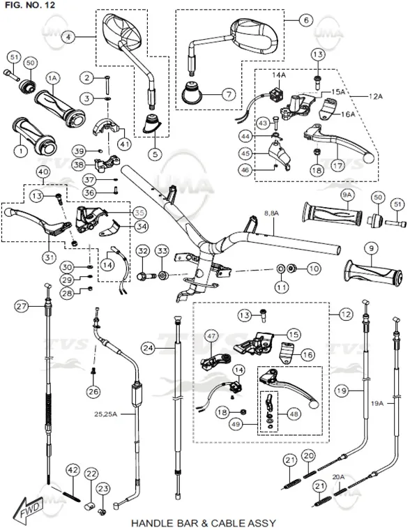 TVS JUPITER GAZ KUMANDA BRAKETI ALT