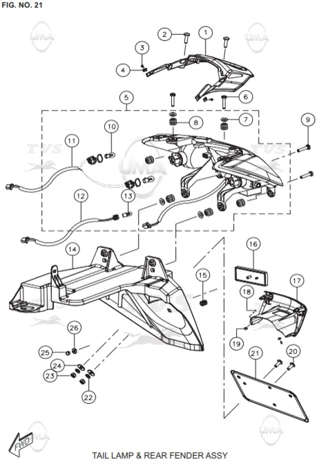 TVS JUPITER ARKA KARENAJ ALT KAPAK (SIYAH)