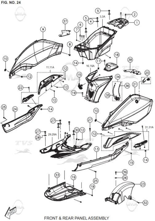 TVS JUPITER SAG ALT MARSBIYE (SIYAH)