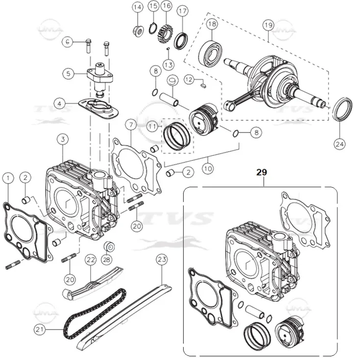 TVS JUPITER 110 (E5) PISTON GRUBU (II O/S)