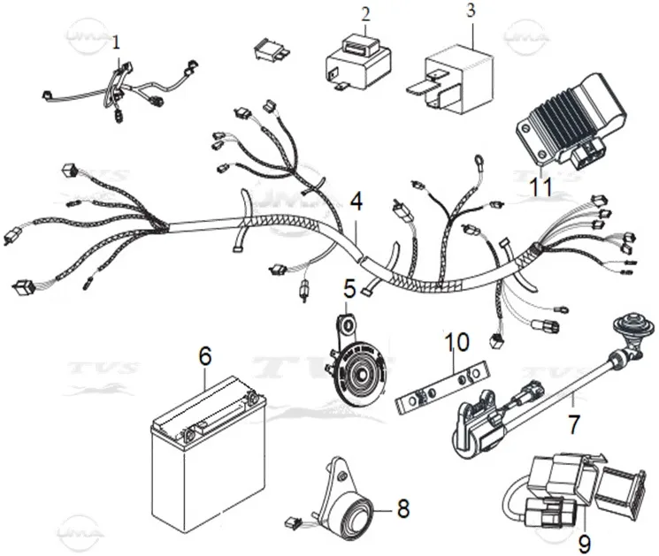 TVS JUPITER 110 (E5) ELEKTRIK TESISATI KOMPLE E5