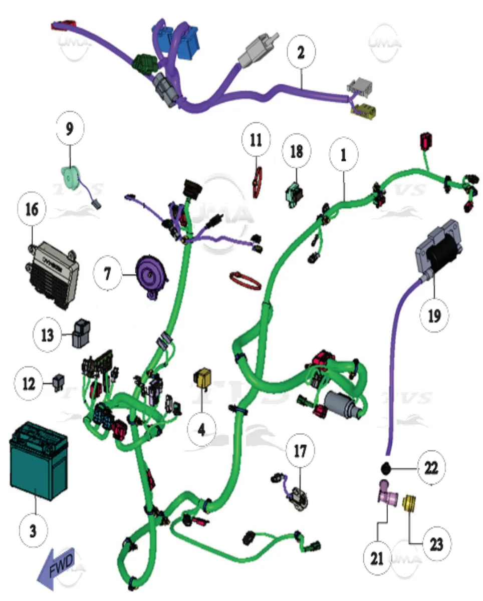 TVS JUPITER 125 (E5 +) ELEKTRIK TESISATI KOMPLE E5+