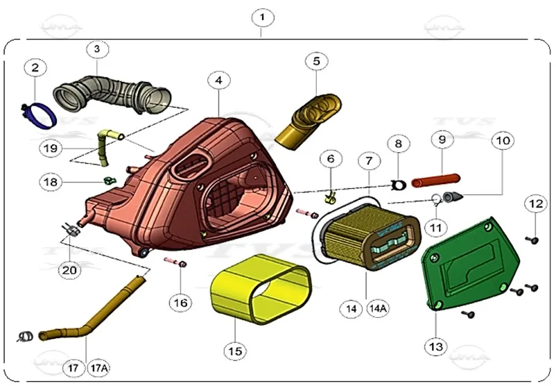 TVS NTORQ 125 (E5) HAVA FILTRESI SUNGERI