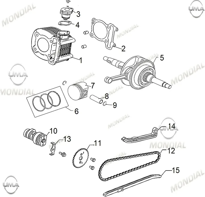 MONDIAL SKUTY 125 PISTON