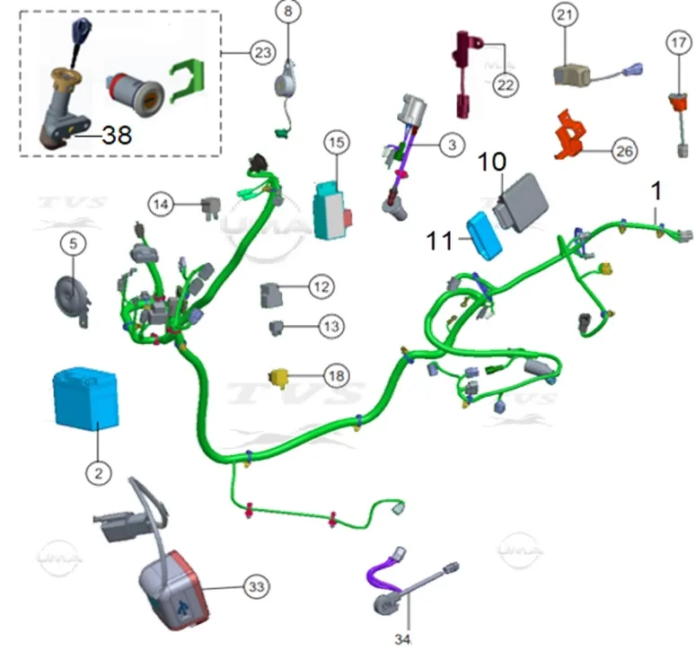TVS NTORQ 125 (E5) SARJ KABLOSU