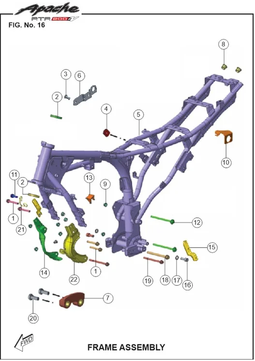 TVS APACHE RTR 200 4V E5+ HAVA FILTRESI BAGLANTI BRAKETI