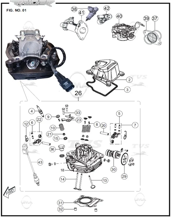 TVS RAIDER 125 (E5) KELEBEK VALF GOVDESI