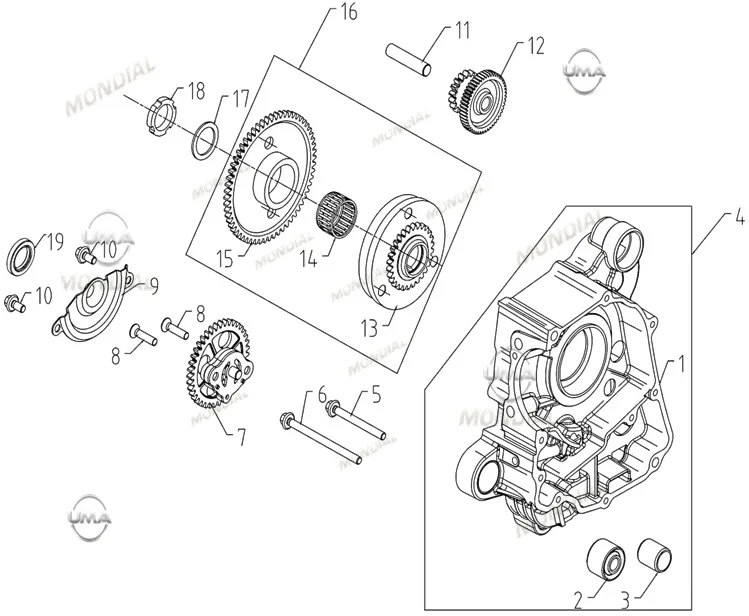 MONDIAL SKUTY 125 YAG POMPASI KOMPLE