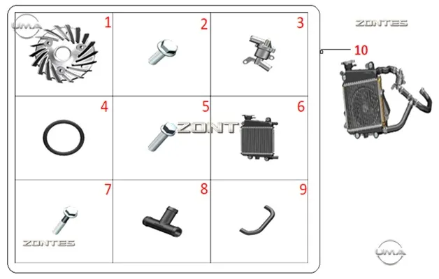 ZONTES ZT125T-M MOTOR GIRIS BORUSU
