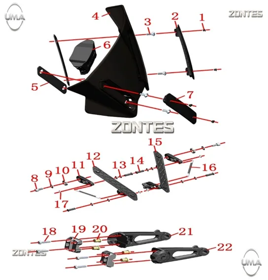 ZONTES ZT125T-M SIPERLIK BAGLANTI KOLU PIMI