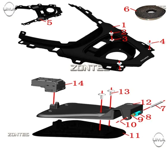 ZONTES ZT125T-M BENZIN DEPO KAPAGI KARENAJ BRAKETI