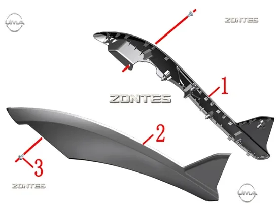 ZONTES ZT125T-M SELE ALTI YAN KARENAJ SAG ALT (GRI)