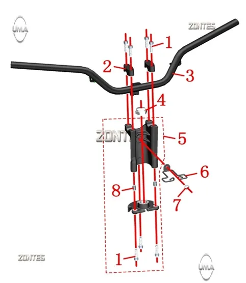ZONTES ZT125T-M GIDON BAGLANTI TABLASI ALT